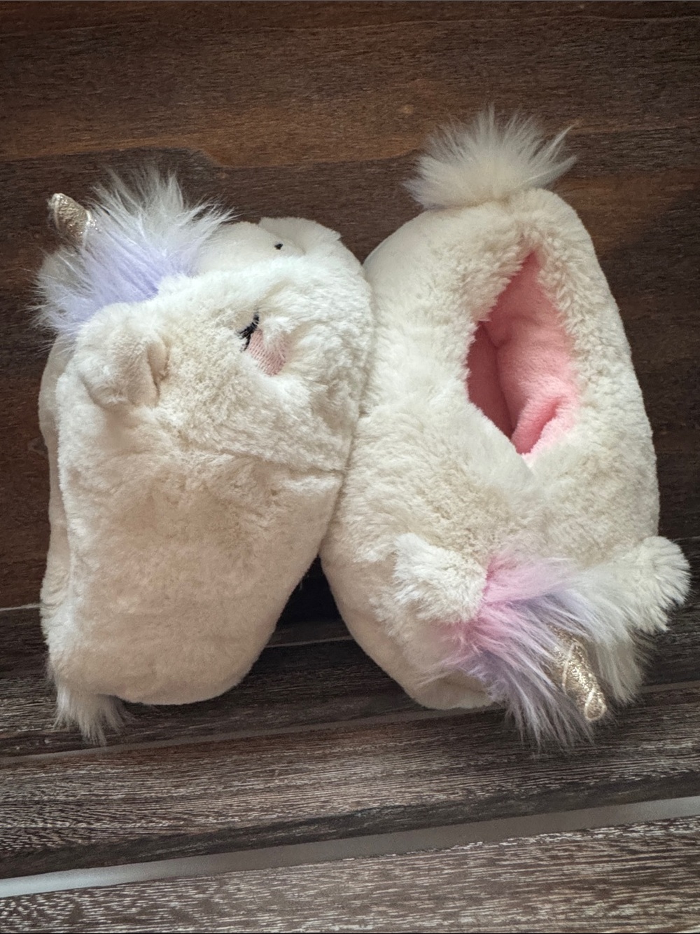 Plush Unicorn Little Kids Slippers - Size 5/6